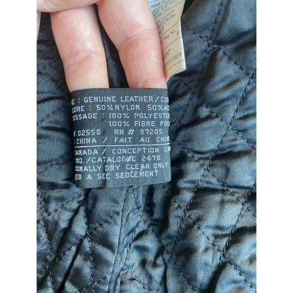 Women's Danier Genuine Leather Black Jacket - Picture 10 of 12